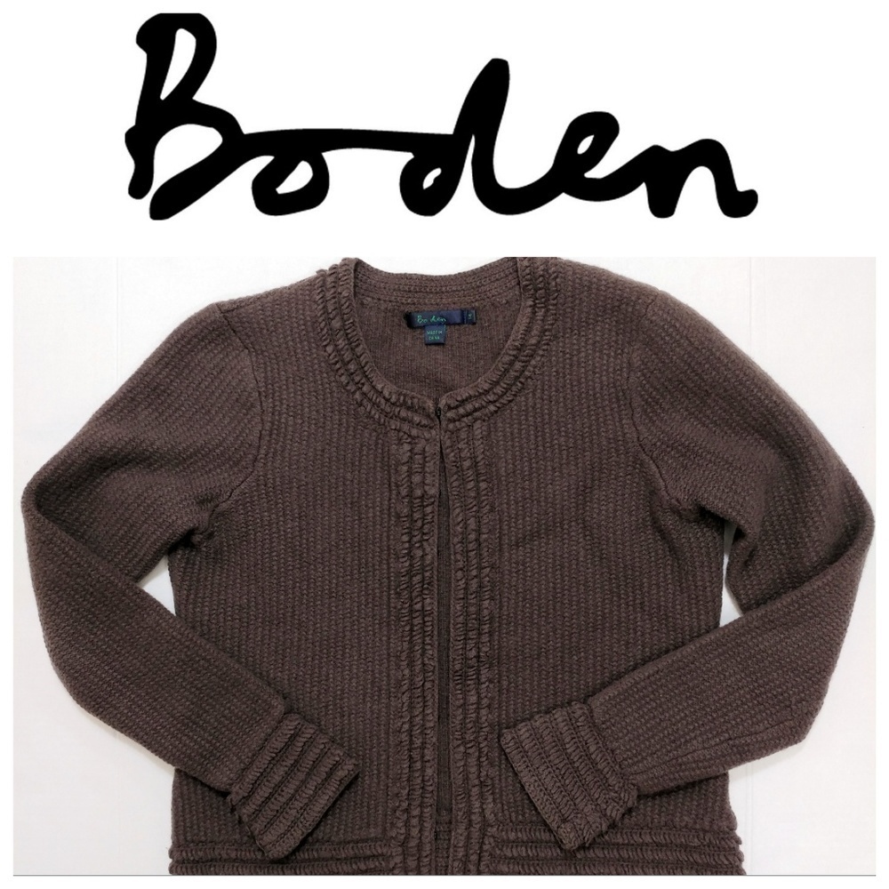 Girls Boden brown wool sweater size 14